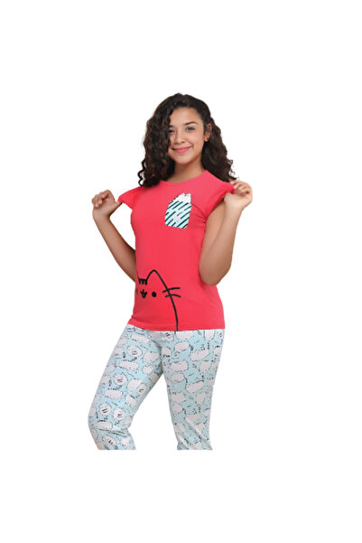 Generic Girls' short-sleeved cotton pajamas - PJ 410