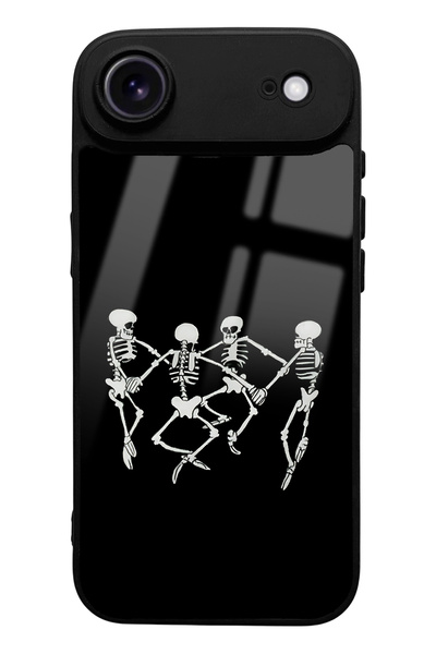 Spoyi iPhone 17 Air Compatible Dancer Skeleton Design Glossy Phone Case