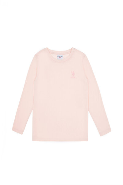 U.S. Polo Assn. Girl's Light Pink Basic T-Shirt 50317923-Vr078