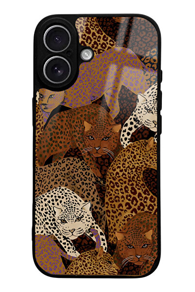 Spoyi iPhone 17 Leopard Design Glossy Phone Case Compatible