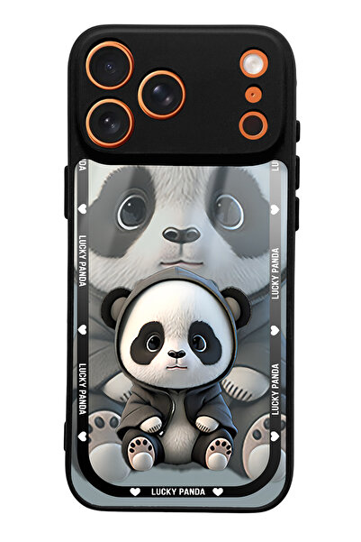 Spoyi iPhone 17 Pro Max White Lucky Panda Designed Glossy Phone Case Compatible