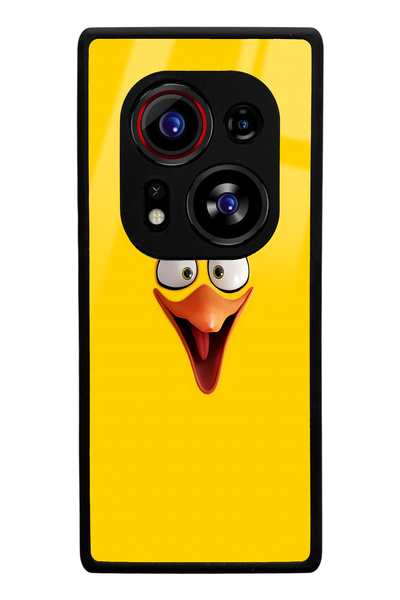Spoyi Yellow Angry Birds Design Glossy Phone Case Compatible with Tecno Phantom X2 Pro