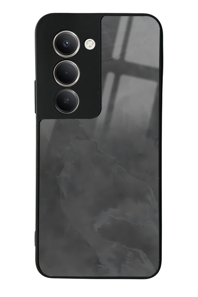 Spoyi Xiaomi Redmi 15 Compatible Gray Marble Design Glossy Phone Case