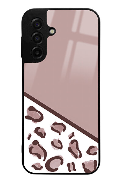 Spoyi Samsung A17 Brown Leopard Design Glossy Phone Case