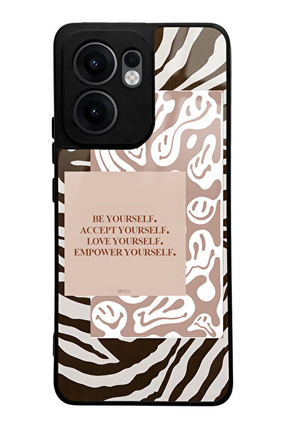 Spoyi Oppo Reno 13F Emoji Zebra Design Glossy Phone Case Compatible