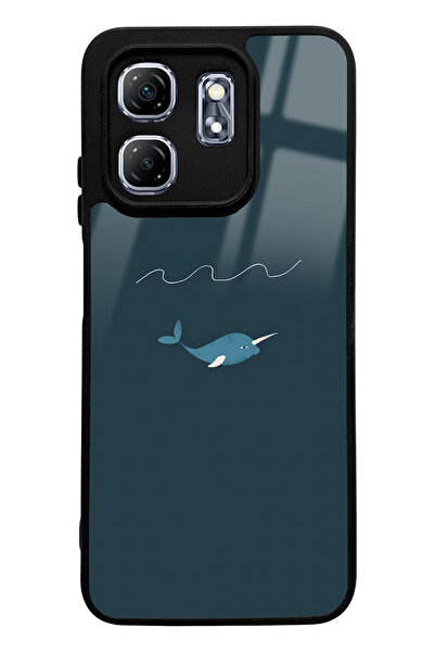 Spoyi Infinix Hot 50I Compatible Doodle Fish Design Glossy Phone Case