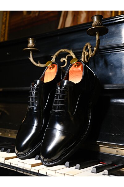 Caffcas Hakiki Deri Siyah Klasik Erkek Ayakkabı 213-01-M