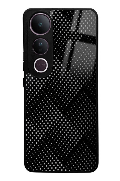 Spoyi Vivo V50 Lite Compatible Black and Gray Design Glossy Phone Case