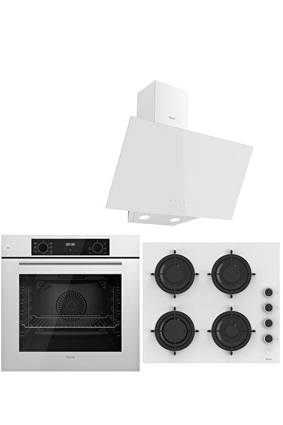 Ferre WHITE PLUS SERİSİ 3LÜ CAM ANKASTRE SET (QBL63CB-CS206-D078)