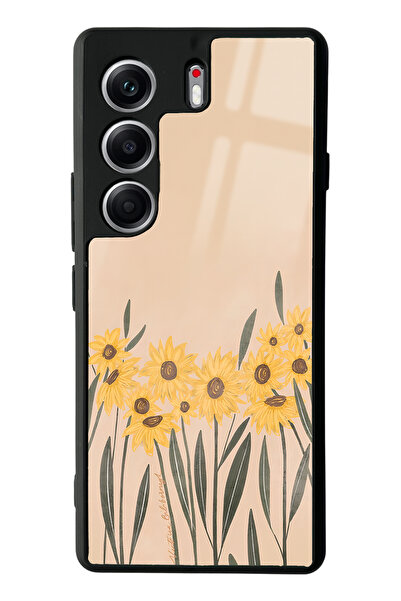 Spoyi غطاء هاتف لامع بتصميم زهرة عباد الشمس المائية متوافق مع تكنو كامون 40 برو