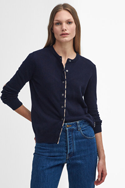 Barbour Pendle Triko Hırka NY78 Navy/Hessian Tartan