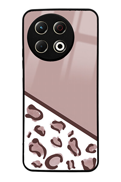 Spoyi Tecno Spark 30 Pro Compatible Coffee Leopard Design Glossy Phone Case