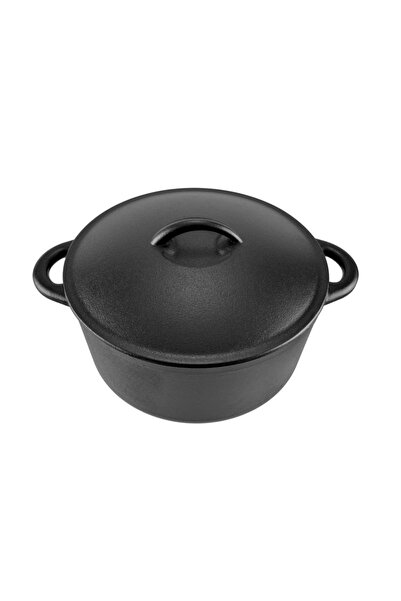 Perfect Home Oală din fontă cu mânere și capac, 26 cm, 5 litri