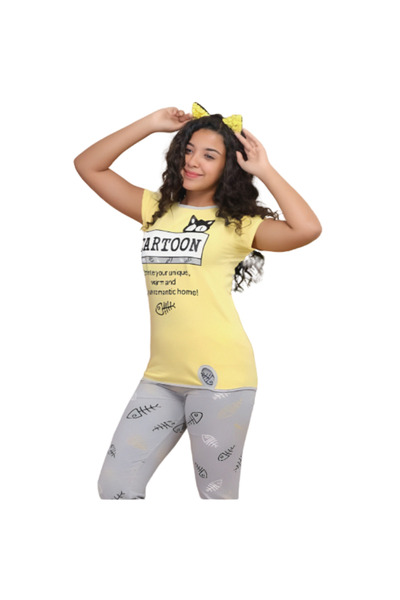 Generic Girls' short-sleeved cotton pajamas - PJ 409