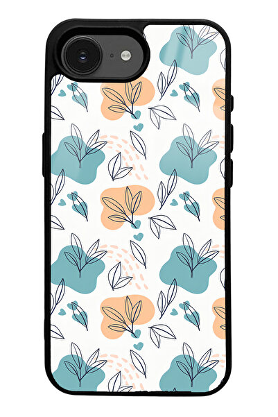 Spoyi iPhone 16E Glossy Phone Case with Tiny Leaves Design Is Compatible