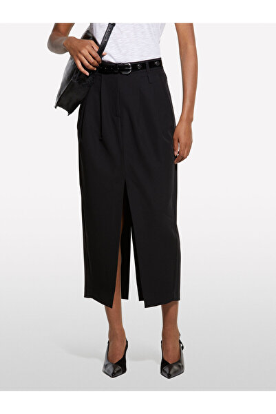 Sisley Women's Viscose Blended Pleated Stretch Skirt 325A4Kvxl002W-Sis100