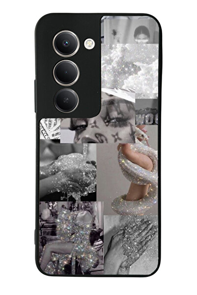 Spoyi Xiaomi Redmi 15 Silver Sticker Design Glossy Phone Case Compatible
