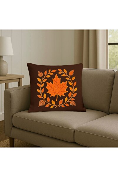 MİNOZA غطاء وسادة مزخرف بنمط التطريز الرقمي مطبوع مقاس 43x43 سم