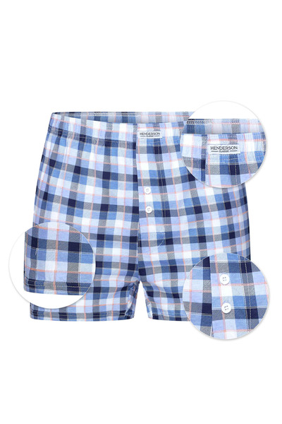 Henderson Men's Boxer Shorts Loose Relaxed Fit 100% Cotton Button Fly Plus Size High Comfort | Classic