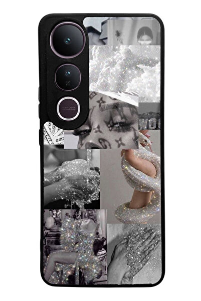 Spoyi Vivo V50 Lite Silver Sticker Design Glossy Phone Case