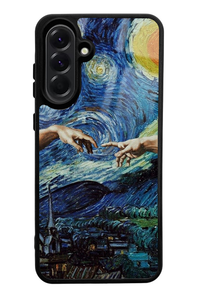 Spoyi Samsung A56 El Ele Tasarımlı Glossy Telefon Kılıfı