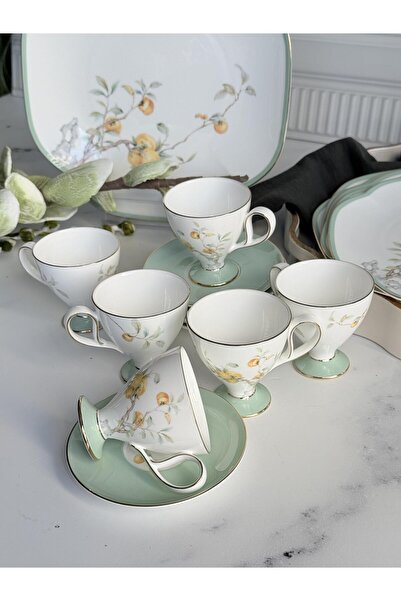 Paçi Türk Kahve Fincanı Veronica Peachy 6 Kişilik 12 Parça