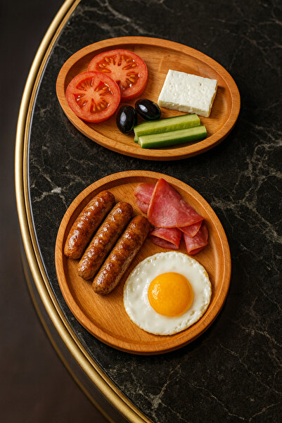 Onouqo Mara Wooden 2-Piece Breakfast Set, Breakfast Utensils, Serving Tray (1...