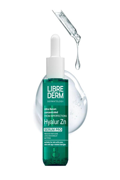libre derm LIBREDERM Hyalur Serum for Face with Zn & Vitamin B3, Acne Treatment to Minimize Pores, 40ml