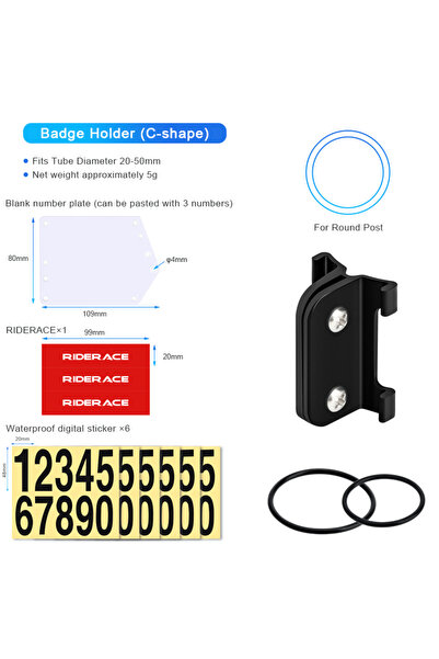 Choice C Set RIDERACE Bike Triathlon Racing Number Plate Mount Holder For Bic...