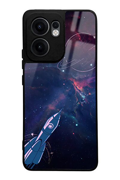 Spoyi Oppo Reno 13F Space Rocket Design Glossy Phone Case Compatible