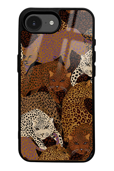 Spoyi iPhone 16E Compatible Leopard Design Glossy Phone Case