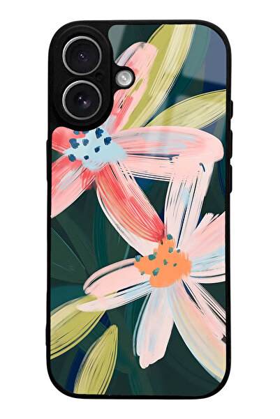 Spoyi iPhone 17 Compatible Glossy Phone Case with Watercolor Floral Design