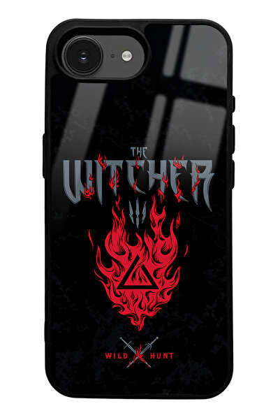 Spoyi iPhone 16E Compatible Witcher 3 Fire Designed Glossy Phone Case