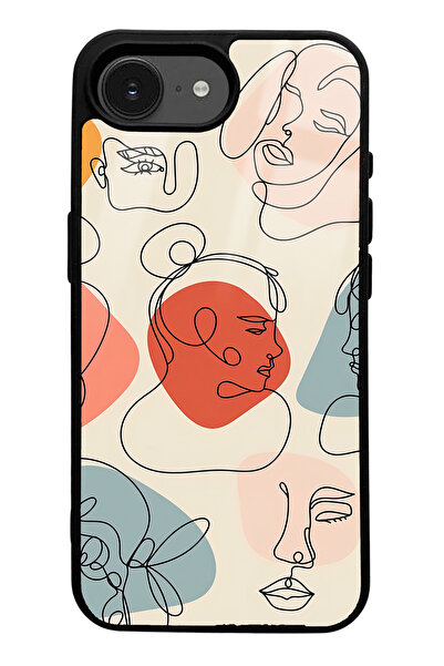 Spoyi Glossy Phone Case with Nude Mask Design Compatible with iPhone 16E