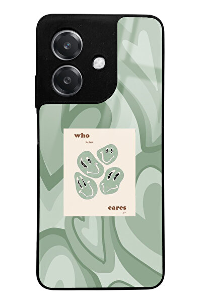 Spoyi Oppo A3 Compatible Who Cares Green Design Glossy Phone Case