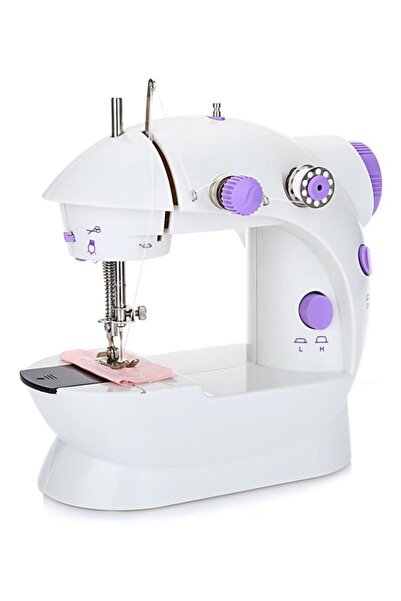 KlaussTech Φορητή Ραπτομηχανή, Πεντάλ για Έλεγχο Ταχύτητας, 2 Ταχύτητες Ραπτικής, Φως LED, Λευκό