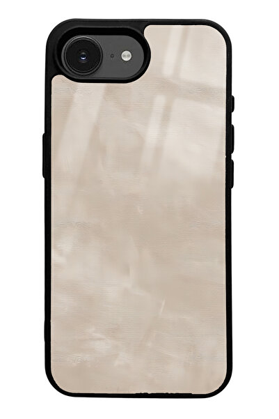 Spoyi Glossy Phone Case for iPhone 16E Milk Coffee Marble Design