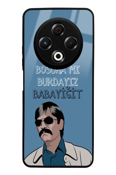 Spoyi Tecno Spark 30 Glossy Phone Case with Babayiğit Design Compatible