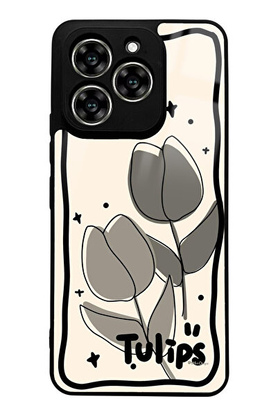 Spoyi حافظة هاتف ريدر S919 بتصميم زهور التوليب اللامعة