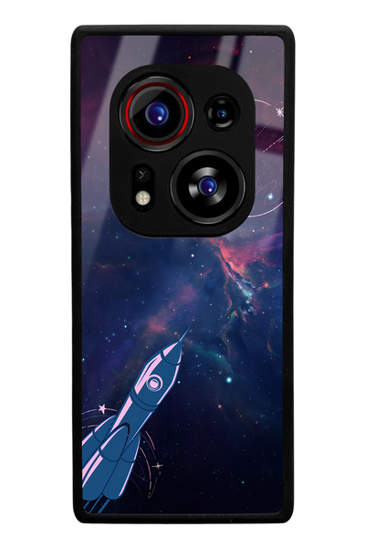 Spoyi Tecno Phantom X2 Pro Compatible Space Rocket Design Glossy Phone Case