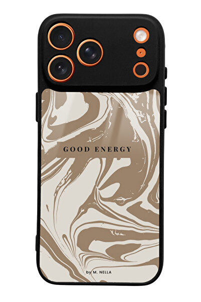 Spoyi iPhone 17 Pro Max Compatible Good Energy Designed Glossy Phone Case