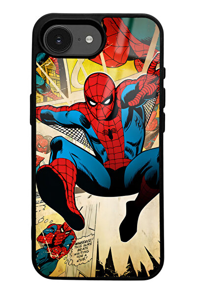 Spoyi iPhone 16E Compatible Spider-Man Glossy Phone Case with Spider-Man Design