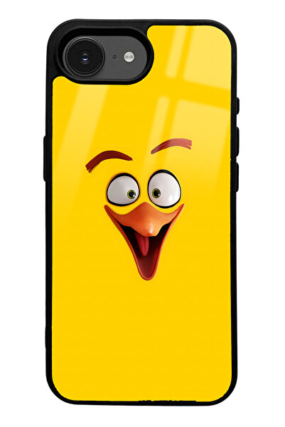 Spoyi iPhone 16E Yellow Angry Birds Design Glossy Phone Case Compatible