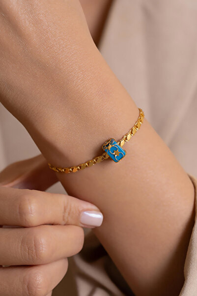 AMES GOLD KUYUMCULUK 14 Ayar Altın Telkari Boncuklu Pul Formlu Halep Bileklik...