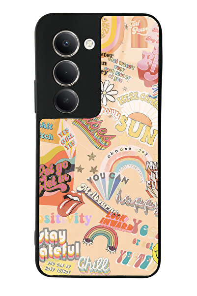 Spoyi Xiaomi Redmi 15 Vintage Sticker Design Glossy Phone Case Compatible