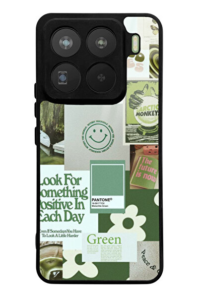 Spoyi Xiaomi Mi 15 Pro Glossy Phone Case with Green Sticker Design