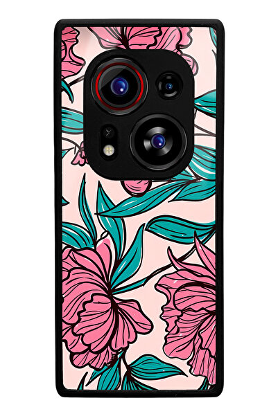 Spoyi Tecno Phantom X2 Pro Fuchsia Floral Design Glossy Phone Case Compatible