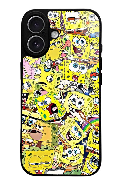 Spoyi Glossy Phone Case with Spongebob Design Compatible with iPhone 17