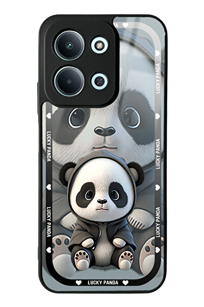 Spoyi Xiaomi Redmi 15C 4g White Lucky Panda Design Glossy Phone Case
