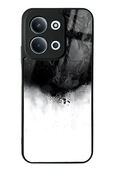 Spoyi Compatible Xiaomi Redmi 15C 4g Black Smoke Design Glossy Phone Case